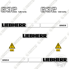 Fits Liebherr 632B Series B Decal Kit Wheel Loader