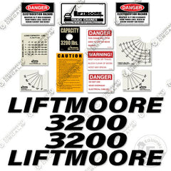 Fits Liftmoore 3200 Decal Kit Crane Truck