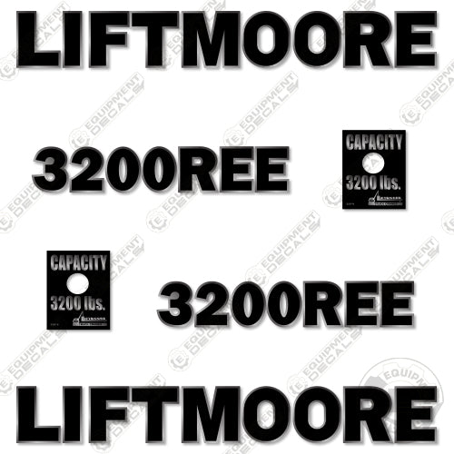 Fits Liftmoore 3200REE Decal Kit Crane Truck (Custom Silver