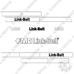 Fits Link-Belt LS98 Decal Kit Crane