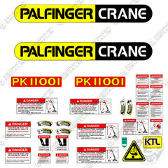 Fits Palfinger PK11001 Decal Kit Crane Truck