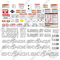 Fits SkyJack SJ8831RT Decal Kit Scissor Lift