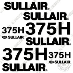 Fits Sullair 375H Decal Kit Air Compressor