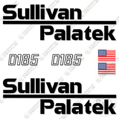 Fits Sullivan Palatek D185 Decal Kit Compressor