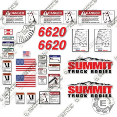 Fits Summit 6620 Decal Kit Crane Truck