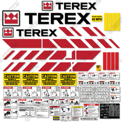 Fits Terex T500 Decal Kit Crane