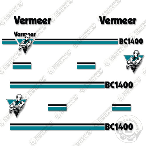 Fits Vermeer BC1400 Decal Kit Brush Chipper – Equipment Decals
