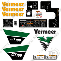 Fits Vermeer CTX100 Decal Kit Mini Skid Steer