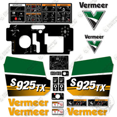 Fits Vermeer S925TX Decal Kit Mini Skid Steer