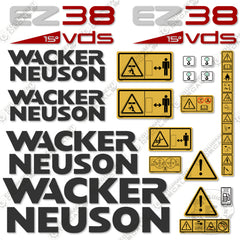 Fits Wacker Neuson EZ38 Decal Kit Mini Excavator