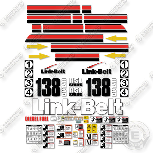 Fits Link-Belt 138 HSL HYLAB Decal Kit Crane