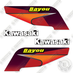 Kawasaki Bayou 300 Decal Kit UTV - 2000 - Aftermarket Kit