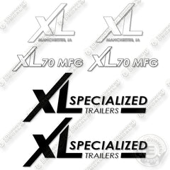 Fits 70 MFG White Black Decal Kit Trailer