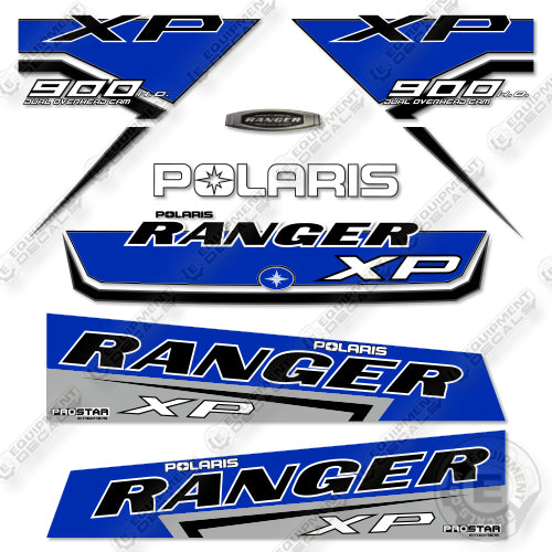 Fits Polaris Ranger 900XP EPS 2017 Dark Blue Decal Kit Utility Vehicle