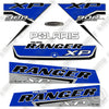 Image of Fits Polaris Ranger 900XP EPS 2017 Dark Blue Decal Kit Utility Vehicle