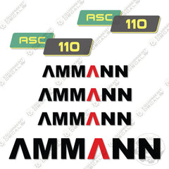 Ammann ASC 110 Decal Kit Compactor - Aftermarket Kit