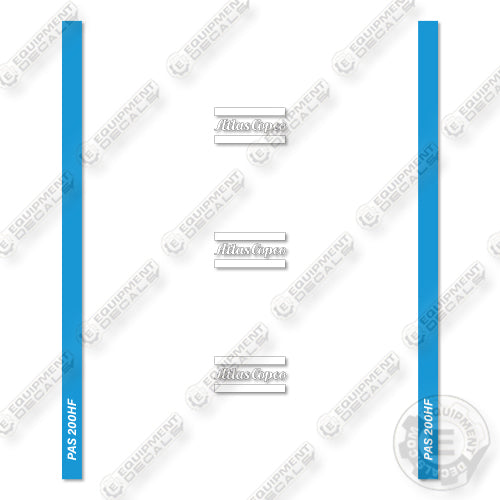 Atlas Copco PAS200HF Decal Kit Pump - Aftermarket Kit