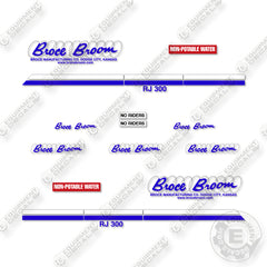 Broce Broom RJ300 Decal Kit  Sweeper - Aftermarket Kit