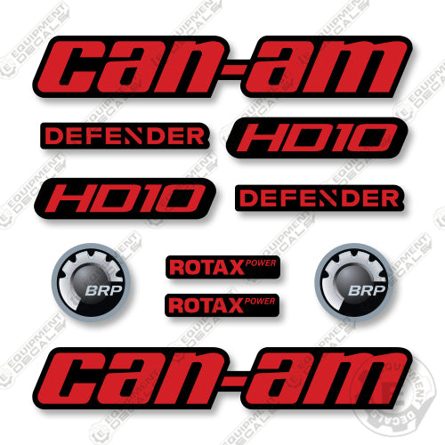 Can-Am Defender HD10 Decal Kit UTV - Red - Aftermarket Kit