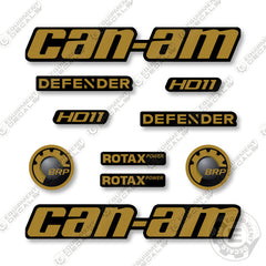 Can-Am Defender HD11 Decal Kit UTV - Gold & Black - Aftermarket Kit