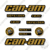 Image of Can-Am Defender HD11 Decal Kit UTV - Gold & Black - Aftermarket Kit