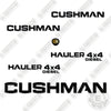 Image of Cushman 4x4 Diesel 2017 Decal Kit Hauler - Custom Black - Aftermarket Kit