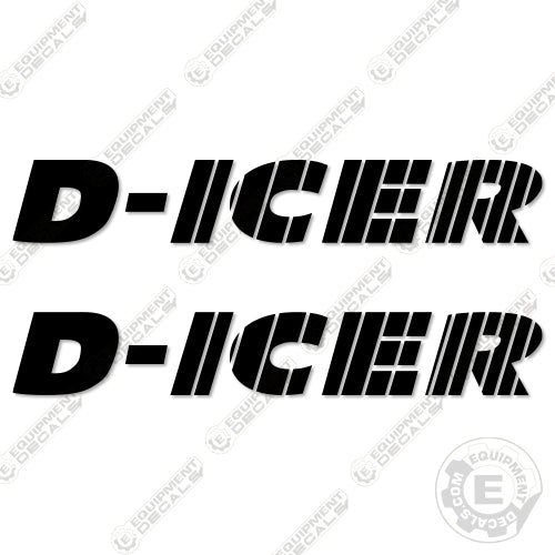 D-ICER Logo 24inch Set of 2 Decal Kit Salt Spreader - Aftermarket Kit
