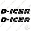 Image of D-ICER Logo 24inch Set of 2 Decal Kit Salt Spreader - Aftermarket Kit
