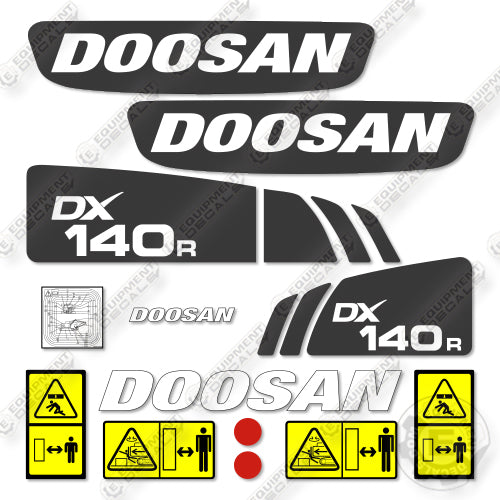 Fits Doosan DX140R-3 Decal Kit Excavator