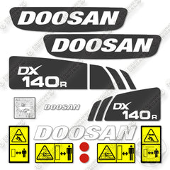 Fits Doosan DX140R-3 Decal Kit Excavator
