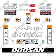Doosan G25M-7 Decal Kit Forklift- Aftermarket Kit