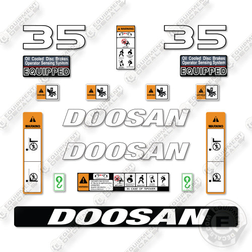Doosan G35NC-7 Decal Kit Forklift- Aftermarket Kit