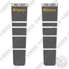 Epiroc MB1200 Decal Kit Hydraulic Breaker -Aftermarket Kit