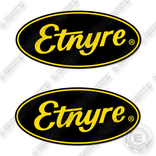 Etnyre Logos 8 inch Decal Kit Trailer -Yellow- Aftermarket Kit