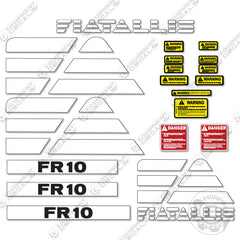 Fiat Allis FR10 Decal Kit Wheel Loader - Aftermarket Kit