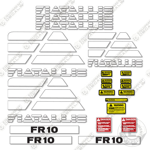Fiat Allis FR10 Decal Kit Wheel Loader - Aftermarket Kit