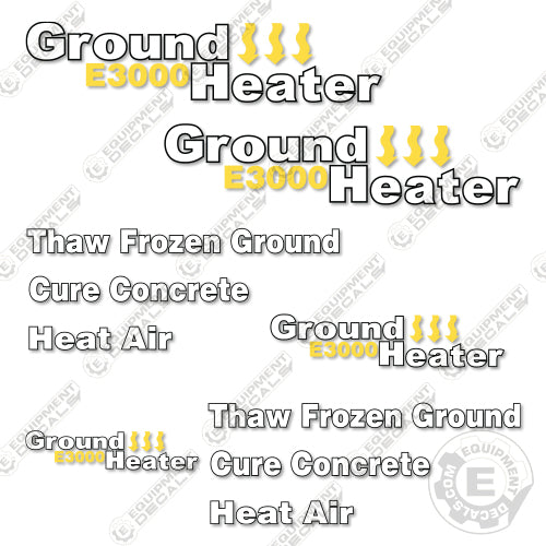 GROUND HEATER E3000 Decal Kit Heater - Aftermarket Kit