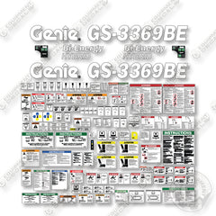 Genie GS3369BE Decal Kit Scissor Lift - Aftermarket Kit