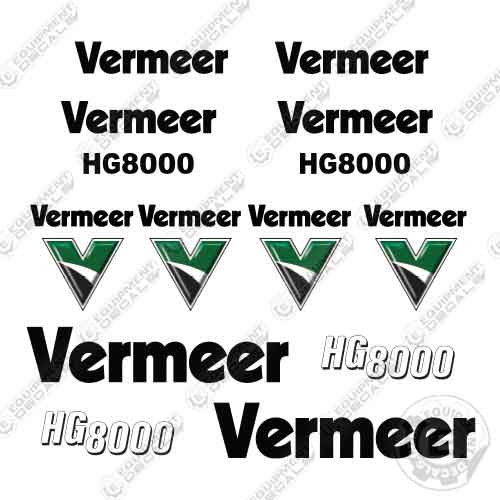 Fits Vermeer HG8000 Horizonal Grinder Decal Kit