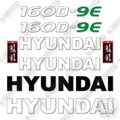 Hyundai 160D-9E Decal Kit Forklift - Aftermarket Kit