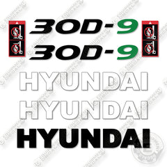 Hyundai 30D-9 Decal Kit Forklift - Aftermarket Kit