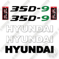 Hyundai 35D-9 Decal Kit Forklift - Aftermarket Kit