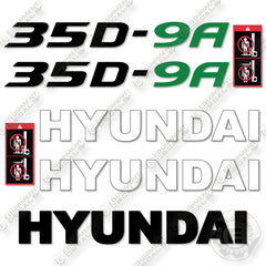 Hyundai 35D-9a Decal Kit Forklift - Aftermarket Kit