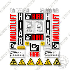 Hiab 088b-2clx Decal Kit Crane - Aftermarket Kit