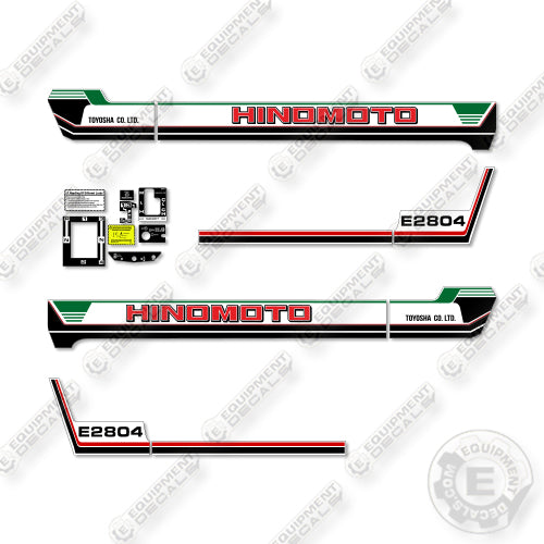 Hinomoto E2804 Decal Kit Tractor - Aftermarket Kit