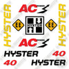 Image of Hyster E40HSD Decal Kit Forklift -Aftermarket Kit