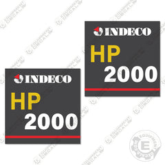 Indeco HP2000 Decal Kit Hydraulic Hammer - Aftermarket Kit