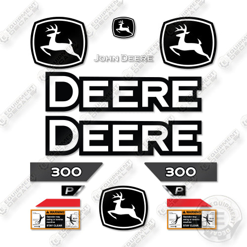 John Deere 300P Decal Kit Excavator- Aftermarket Kit