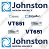 Image of Fits Johnston VT651 Decal Kit Street Sweeper