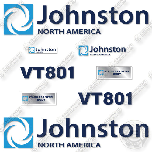 Fits Johnston VT801 Decal Kit Street Sweeper